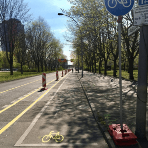 Berlin pop up bike lane
